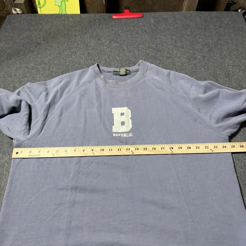 VTG 90s‎ Banana Republic Mens Heavyweight Logo Crewneck Size L College Grunge